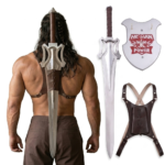 41 Inch He-Man Sword Movie Master of Universe Sword Replica with Leather Sheath Holder & Wall Mount